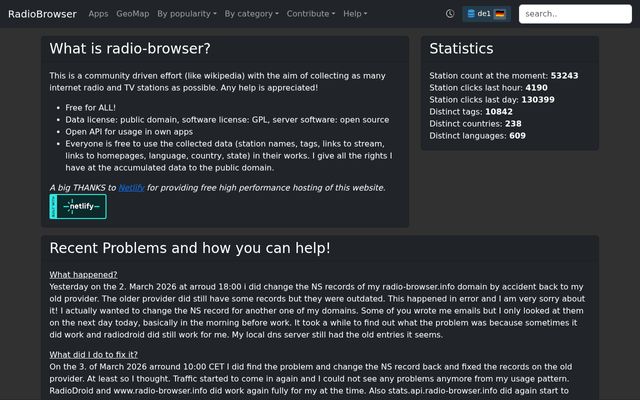Radio Browser API