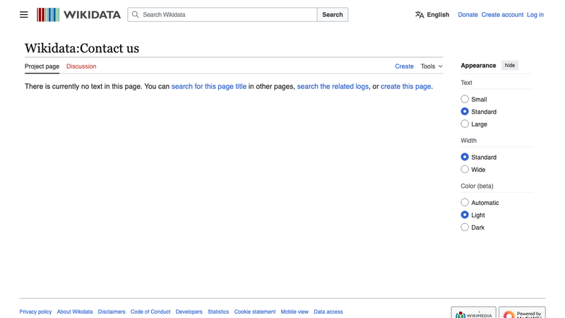 Screenshot of Wikidata SPARQL API homepage
